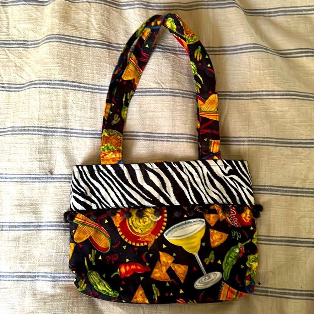 🌶️ Lucy NCoCo Margarita & Zebra print Fabric Purse
